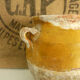 Vernified yellow candied pot