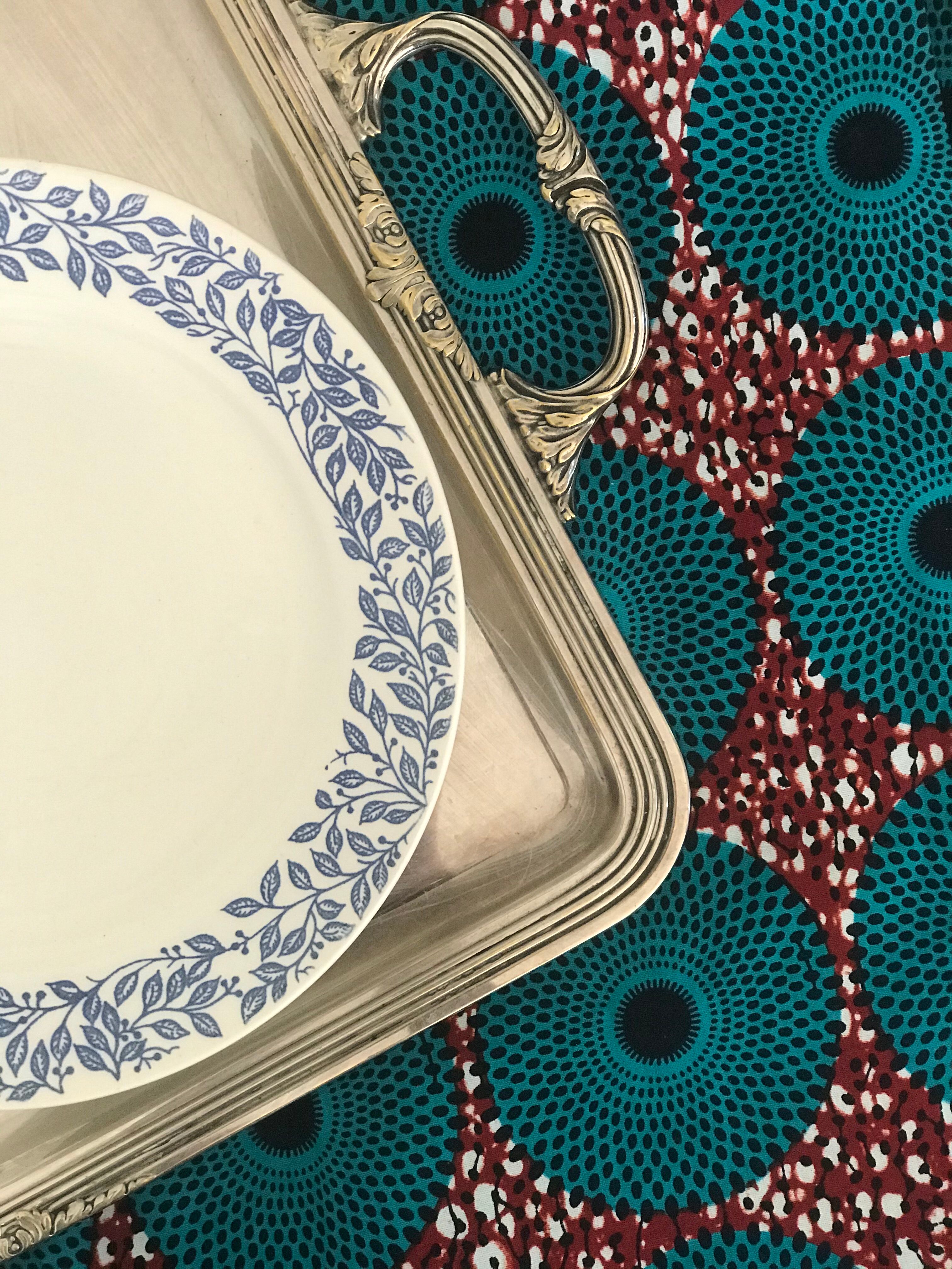 Flowery vintage plates