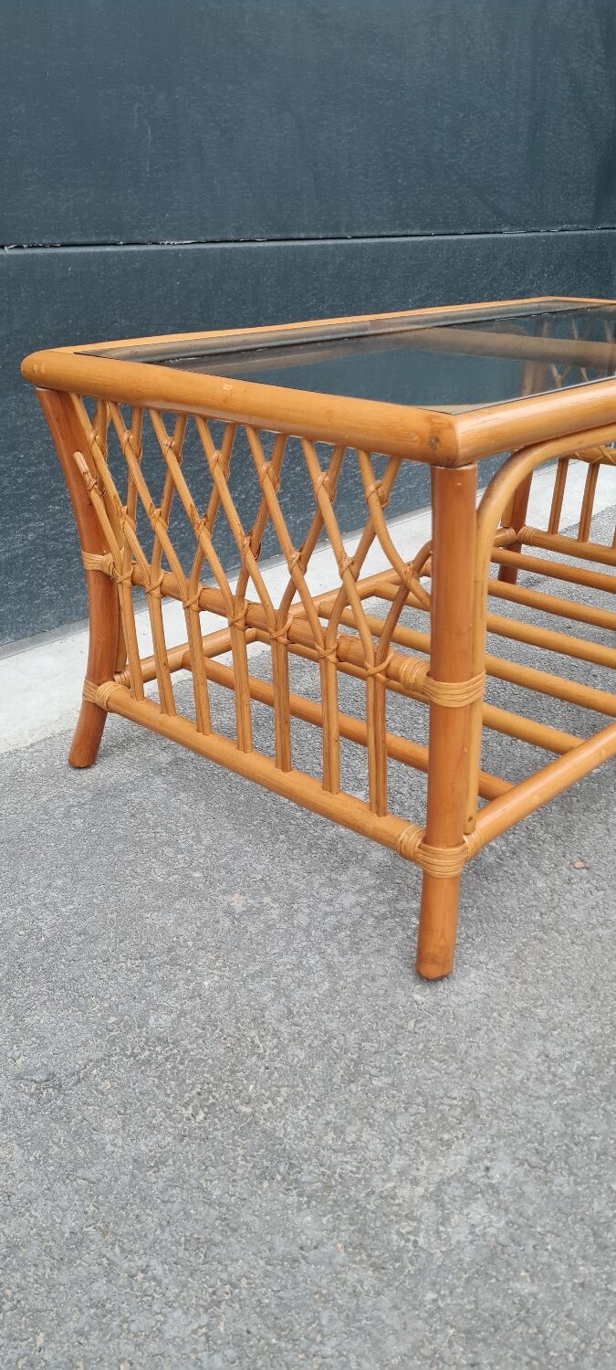 Rattan coffee table