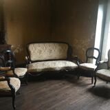 Bench and chairs style Napoleon III