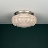 Vintage Pink Glass Ceiling Lamp, 1950s