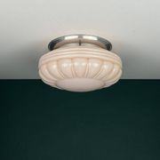 Vintage Pink Glass Ceiling Lamp, 1950s