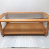 Table basse en bambou années 60-70