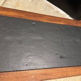 Vintage oak and slate coffee table