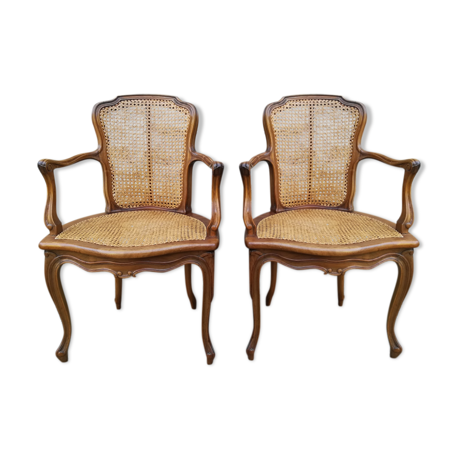 Louis xv style canne chairs