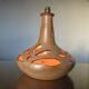 Ceramic lamp foot signed double lighting 50 60 years