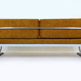Canapé tubulaire en acier chromé Bauhaus de Hynek Gottwald, années 1930