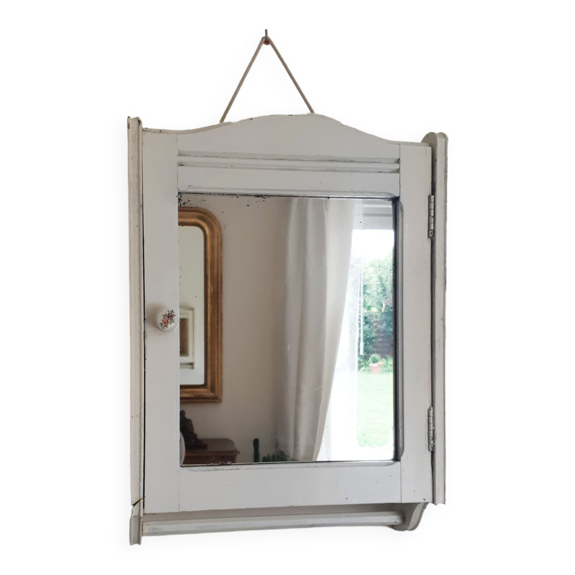 Toilet or medicine cabinet, with towel rail, with mirror