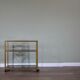 Italian brass and smoked glass console from the 1970