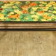 Table basse formica fleuri & métal 1960