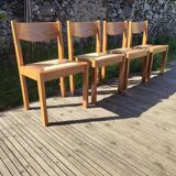 Renewed straw and elm chair