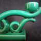 Pair of two-arm ceramic candle holders from Vallauris