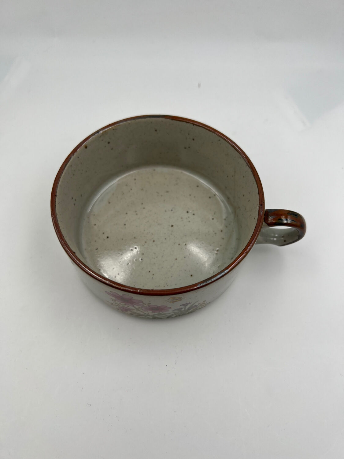 Six ceramic floral cups