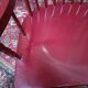 Vintage wooden rocking chair burgundy paint