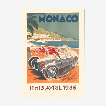 1936 monaco grand prix poster