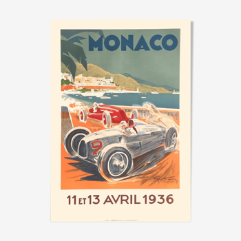 Affiche grand prix de monaco 1936