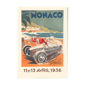 Affiche grand prix de monaco 1936