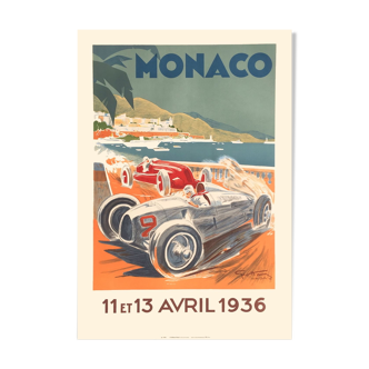 Affiche grand prix de monaco 1936