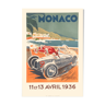1936 monaco grand prix poster