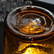 Large vase signed Biot in amber colour.