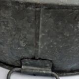 Large vintage industrial zinc basin with spout.
