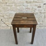 Solid wood handle stool