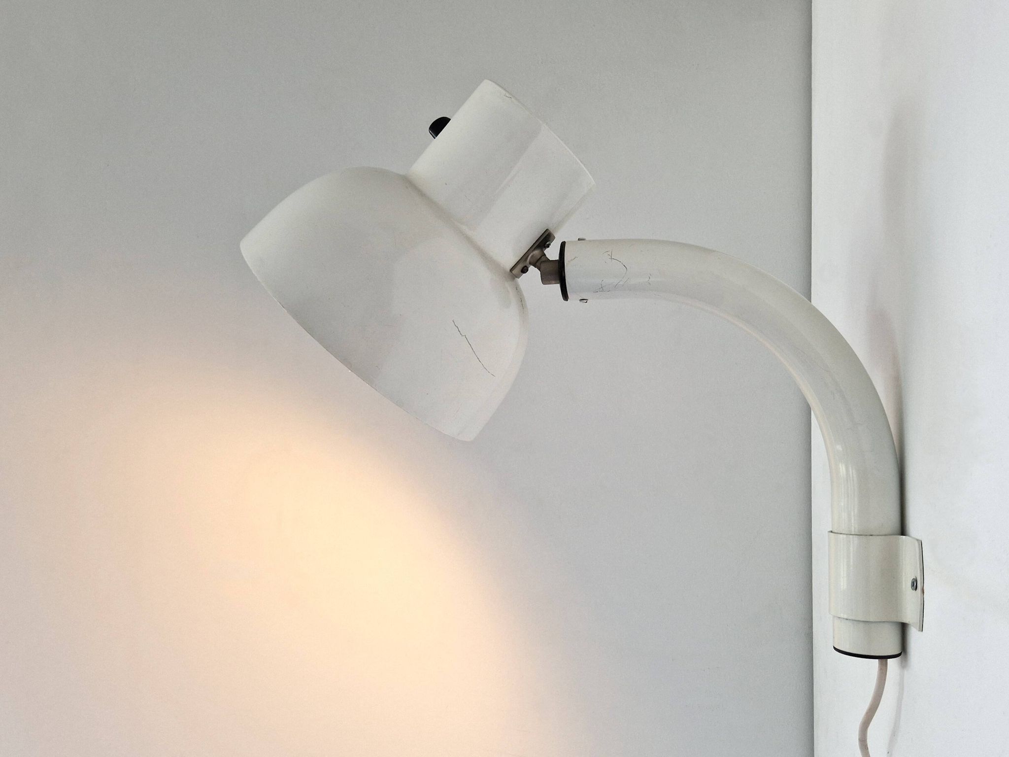 White metal wall lamp by Hans Agne Jakobsson for AB Markaryd, Sweden 1970's
