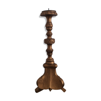 Antique candle pick in gilded wood 19th century