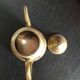 Golden Turkish bronze oriental teapot
