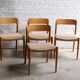 4x Niels Møller chair Model 75 in Oak, 1960s Denmark