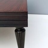 Vintage square black walnut coffee table