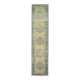 Vintage Turkish hand-knotted wool cotton yellow runner 78x340