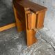 Vintage wooden folding school desk with bench – 1960s