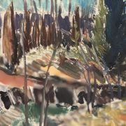 Huile sur toile originale suédoise – « Paysage » par Arvid Herbert