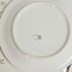 Set of 9 flat plates in Limoges porcelain, white and gold