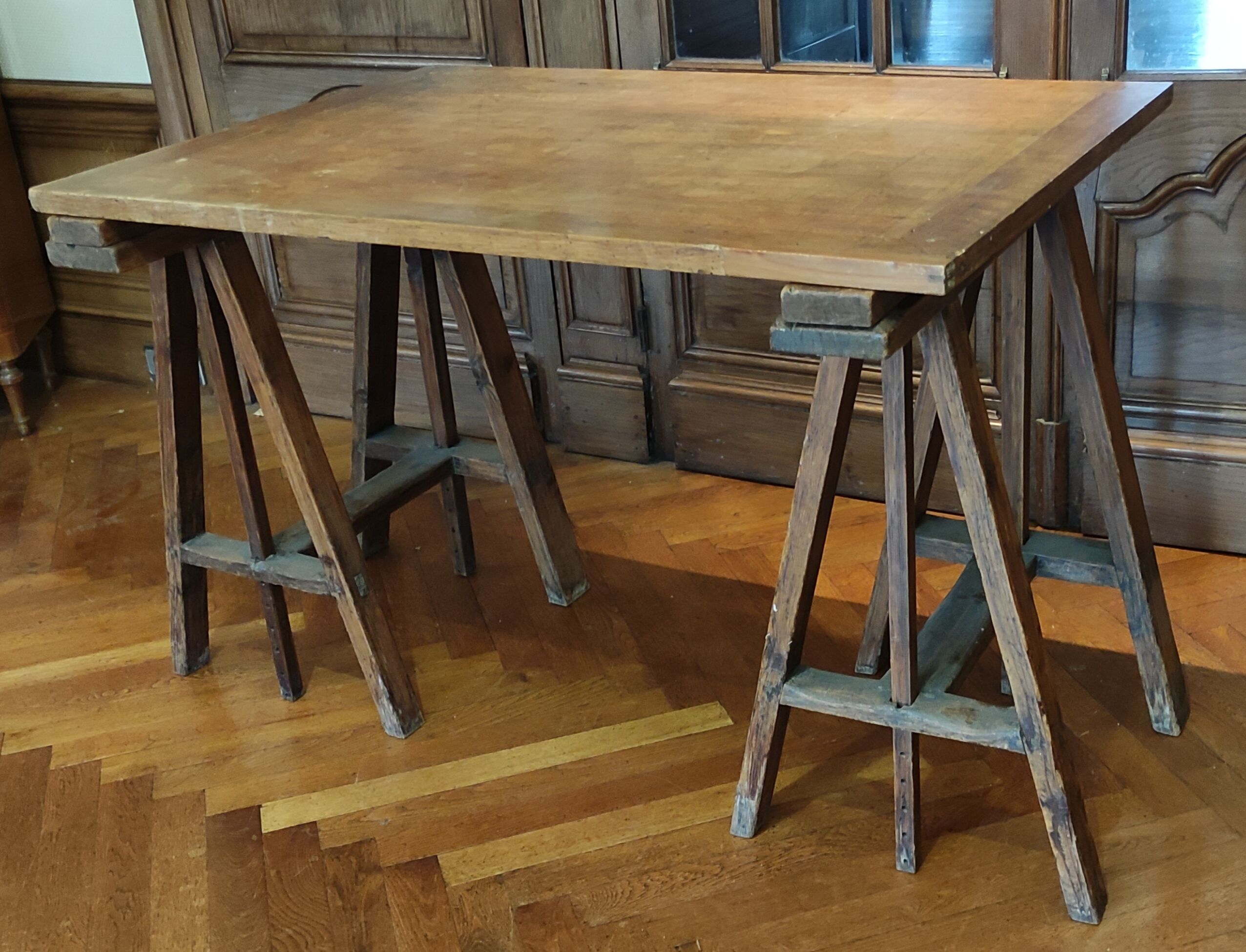 Old architect's table in 3 parts