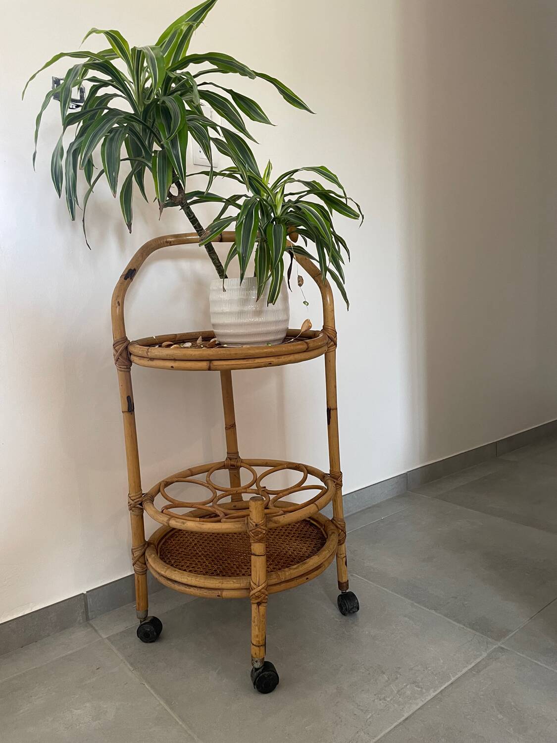 Rattan mini bar