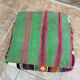 Handmade Moroccan Kilim Pouf: Vintage Berber Wool Floor Cushion