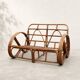"Bretzel" vintage rattan bench – 1960s-1970s