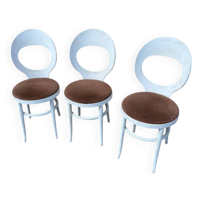 Trio chaise baumann mouette blanches