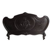 Tête de lit style Rocaille Louis XV, patine noire