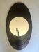 Large oval Italian mirror, modernist, space age design from the 1970s.