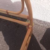 Rattan bed and bamboo leather ligatures