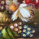 Nature morte signée avec des fleurs.