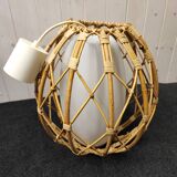 Vintage rattan pendant light