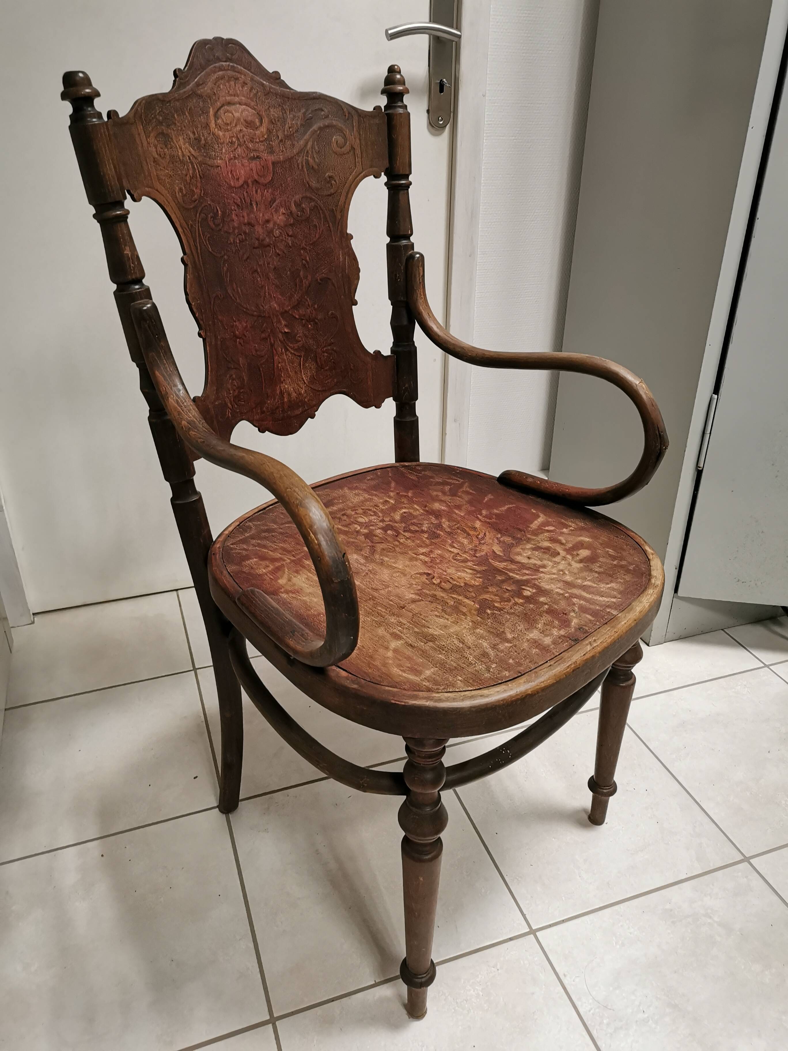 Old fischel armchair, bentwood chair