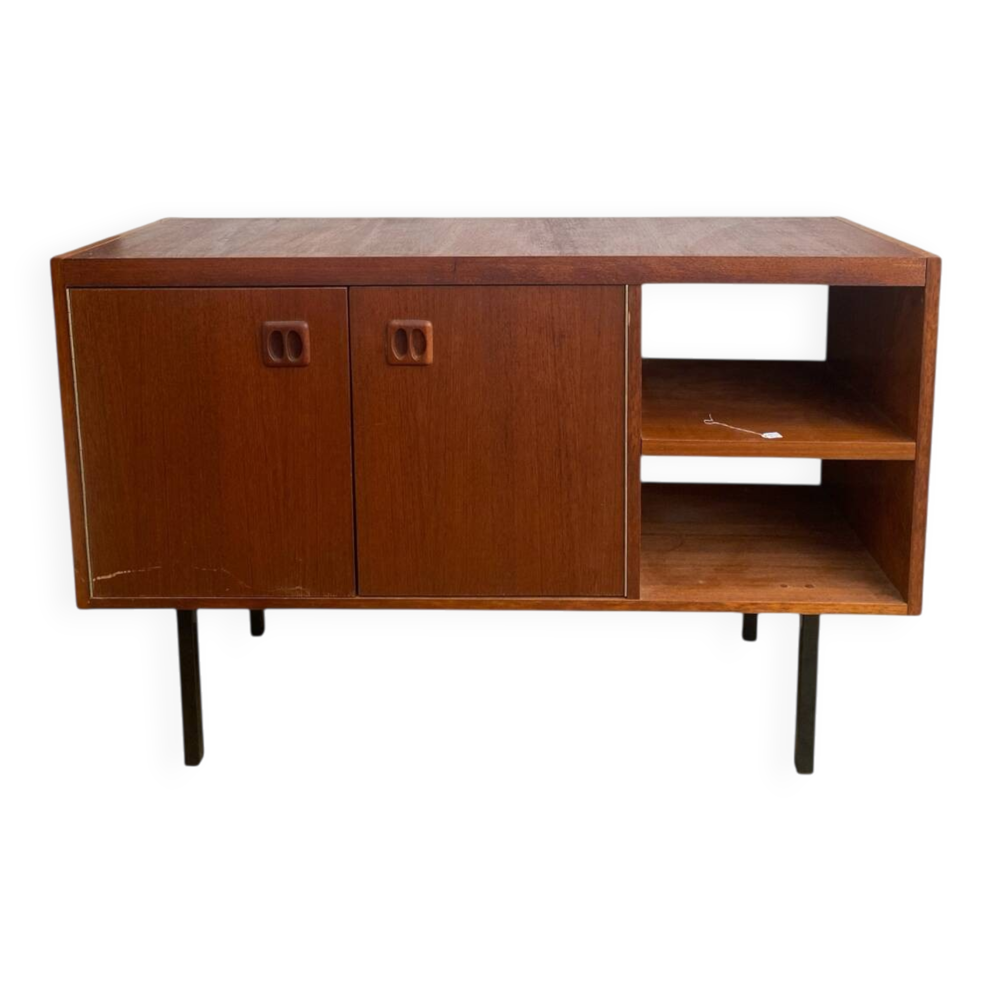 Small vintage sideboard with black metal legs