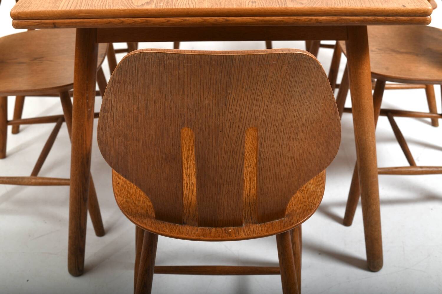 Fdb møbler dining room set consisting of 6 chairs by ejvind a.
