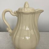 Plain ivory teapot Digoin Sarreguemines