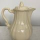 Plain ivory teapot Digoin Sarreguemines